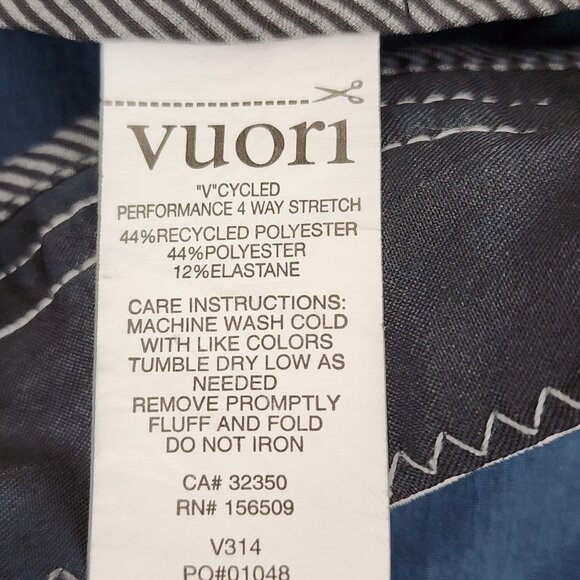 Vuori Shorts Mens 38x7 Gray Blue Performance 4 Way Stretch Boardshorts - Picture 7 of 7